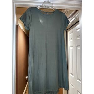 Army Green T-Shirt Dress